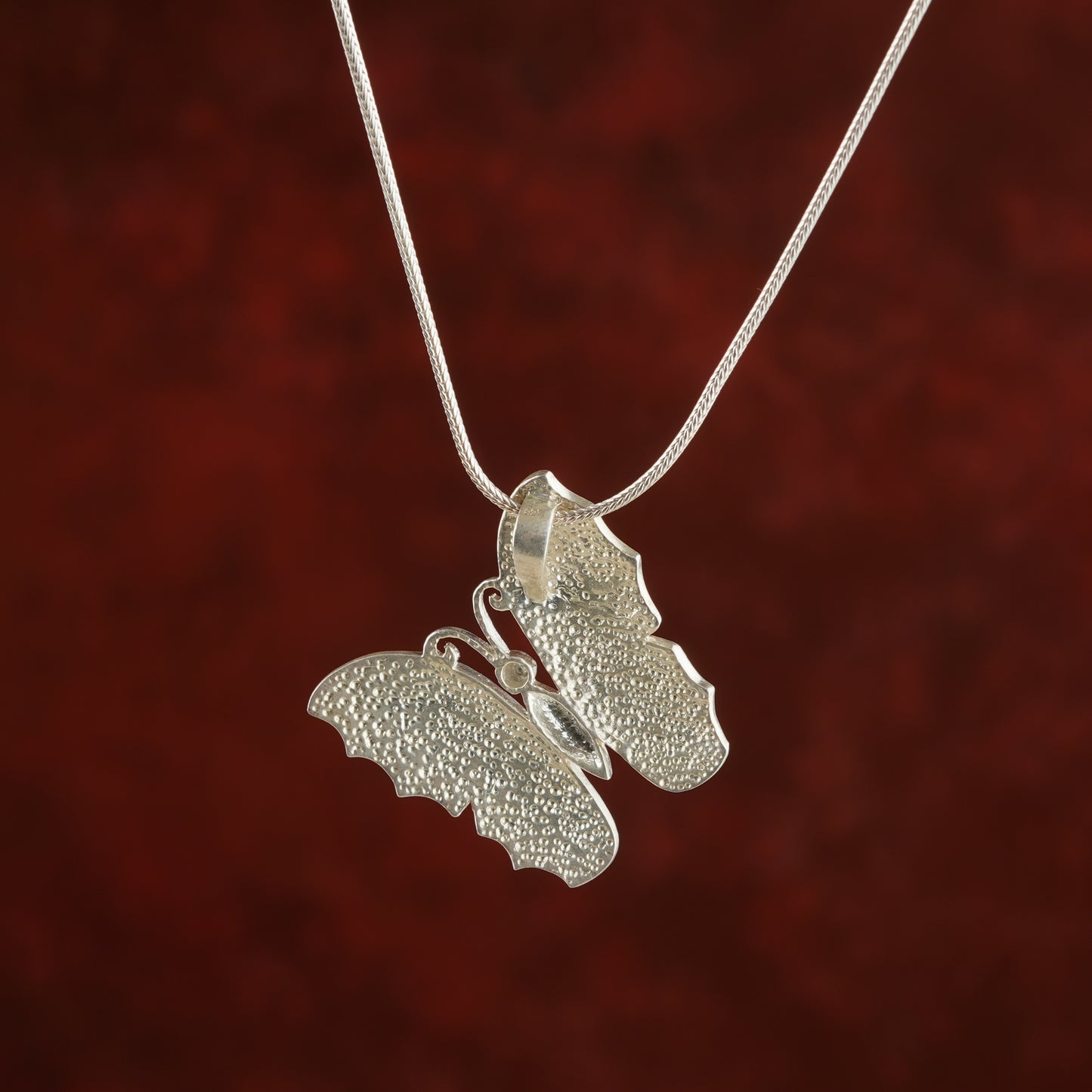 Serene Silver MOP Butterfly Pendant