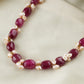 Ruby And Pearl Bunch Necklace