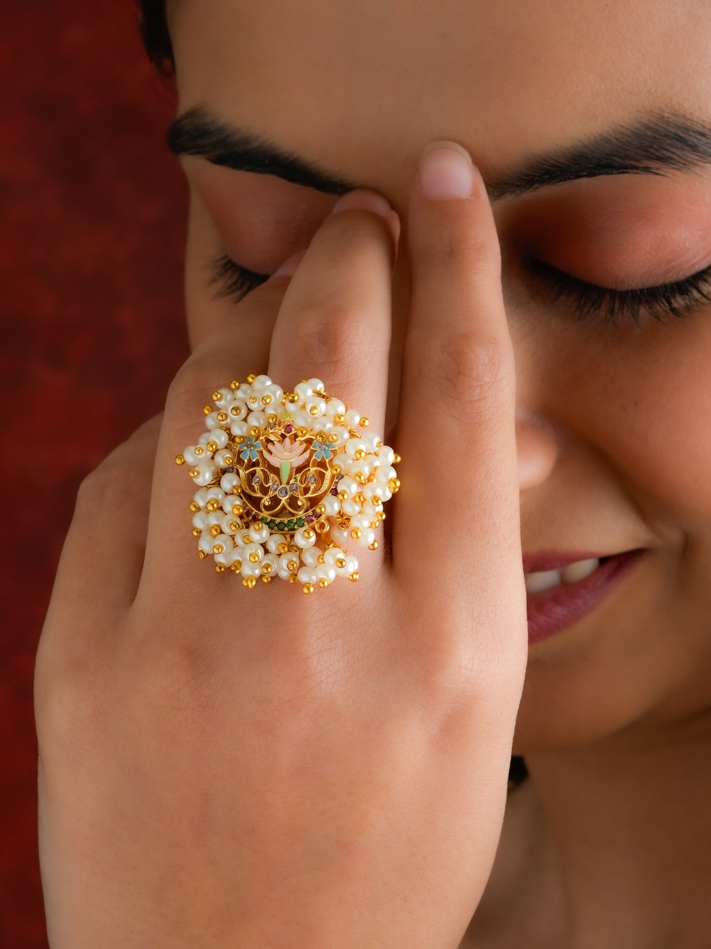 Amrita Pearl Bunch Ring