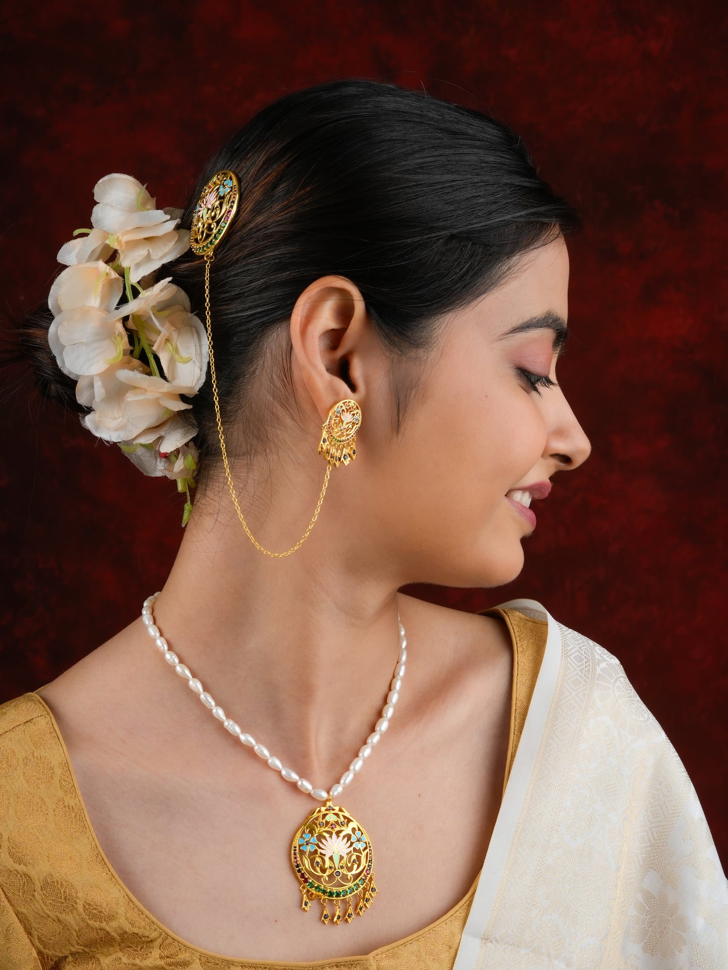 Mandakini Ear Chain Earrings