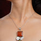 Carnelian Pearl Gomati Chakra Silver Pendant