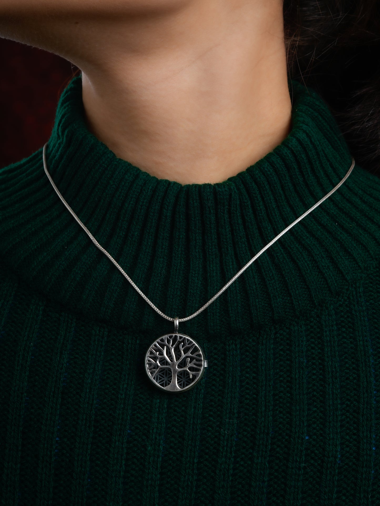 Tree Of Life Reversible Silver Pendant