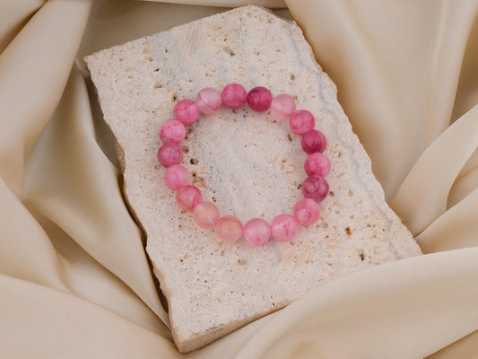 Pink Onyx Stretchable Bracelet