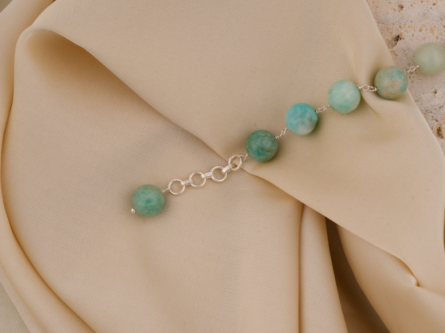 Silver Amazonite Bracelet