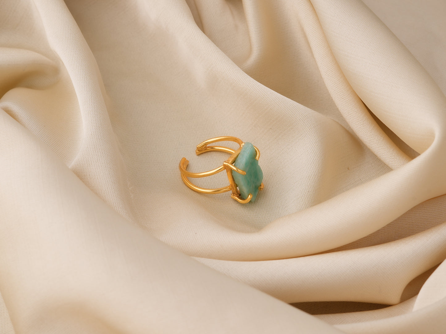 Uncut Amazonite Ring