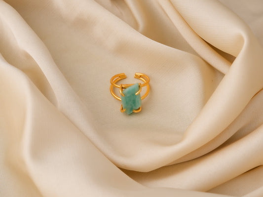 Uncut Amazonite Ring