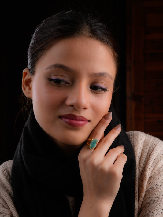 Uncut Amazonite Ring