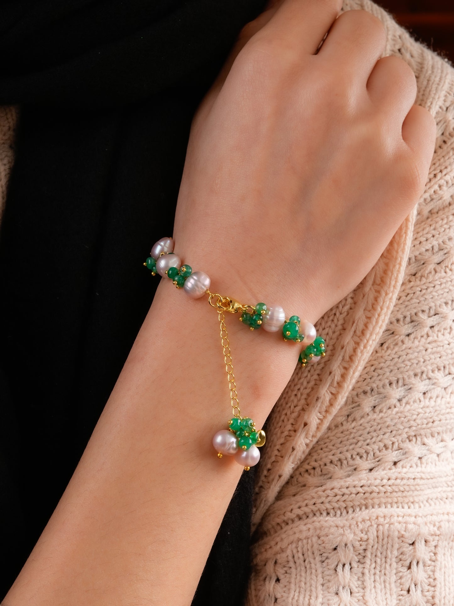 Pearl Emerald Bracelet