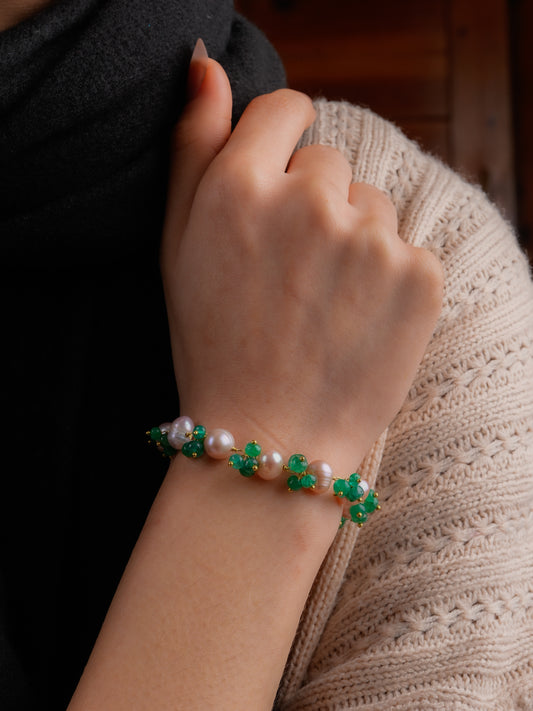 Pearl Emerald Bracelet