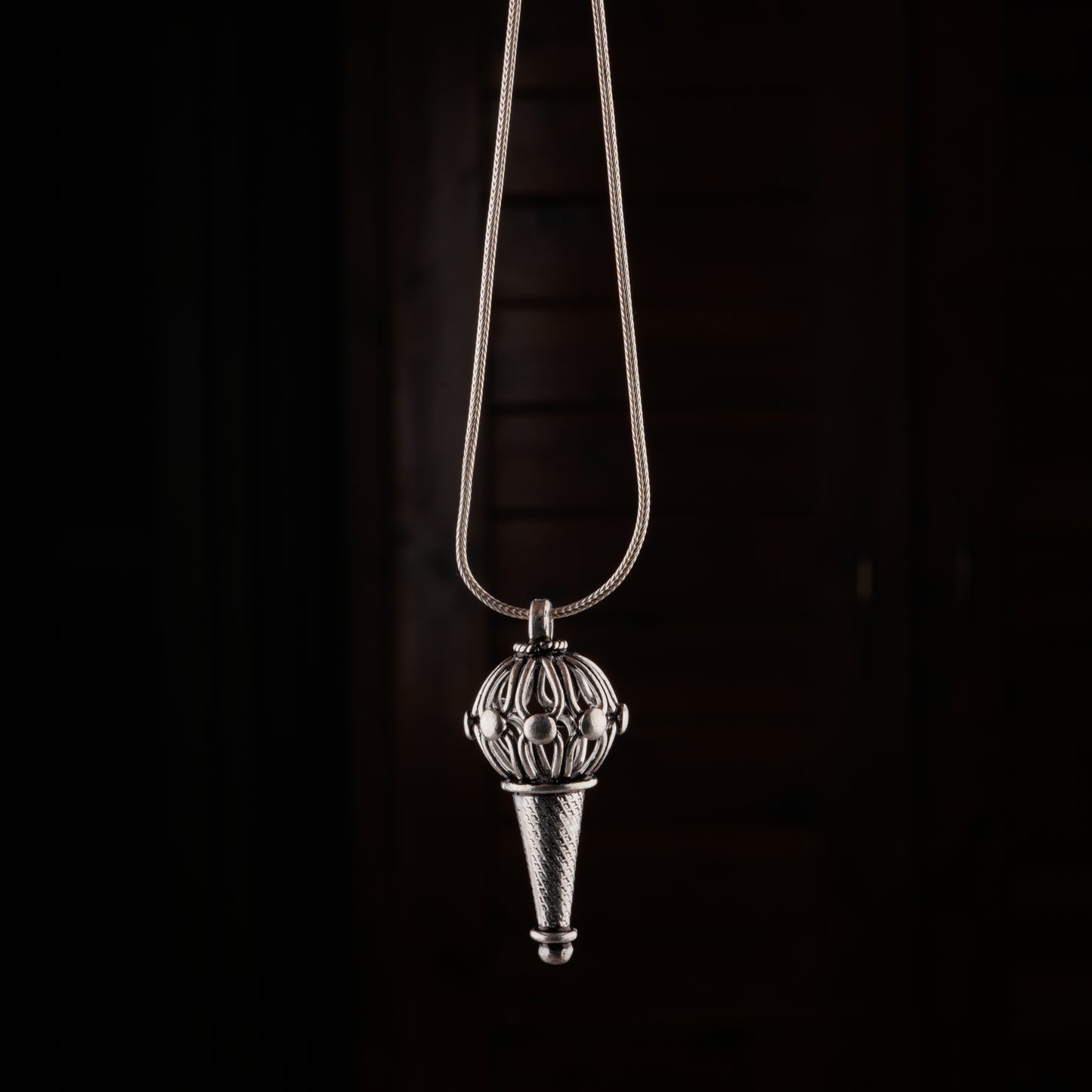 Bajrangi Hanumaan Gada Silver Pendant