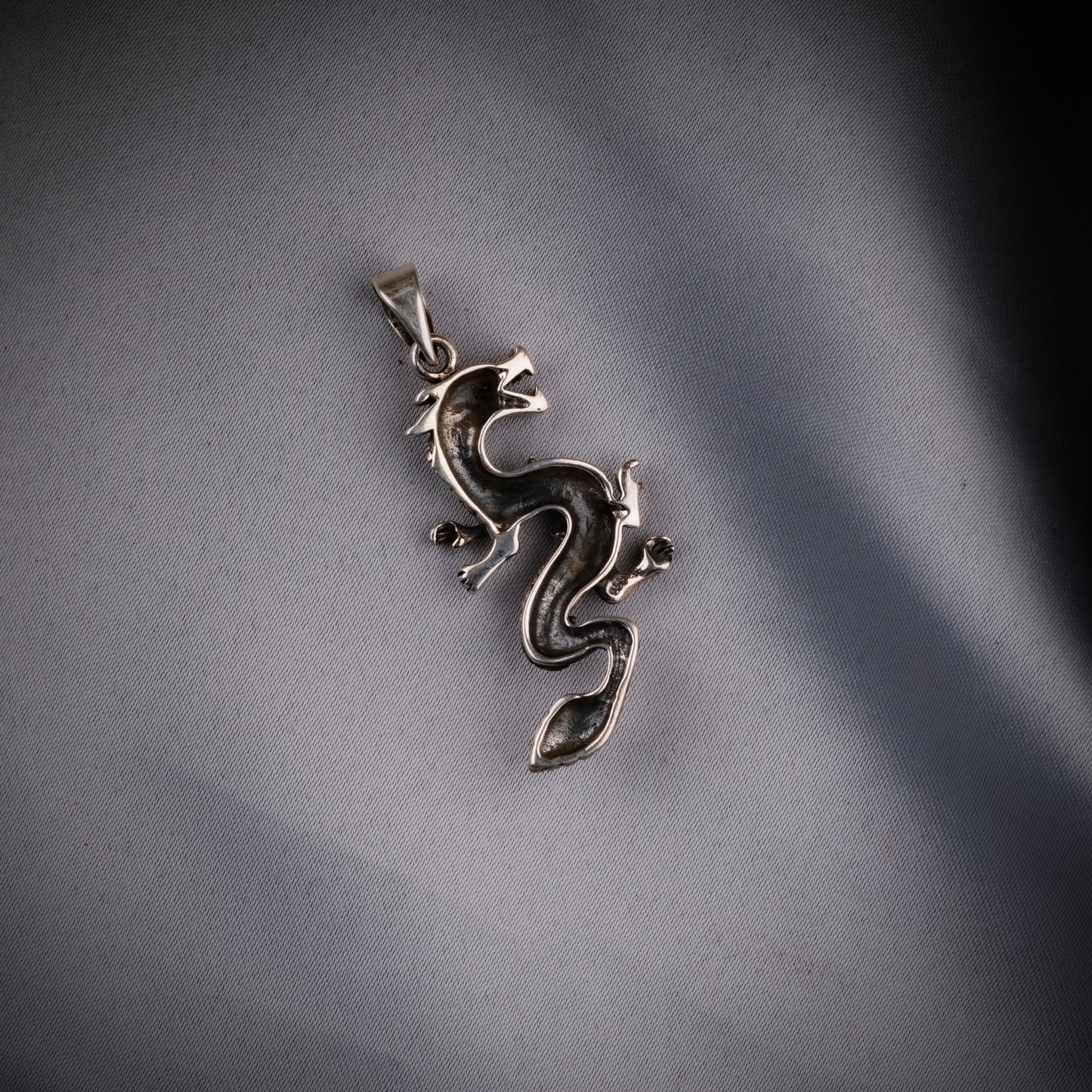 China Dragon Silver Pendant