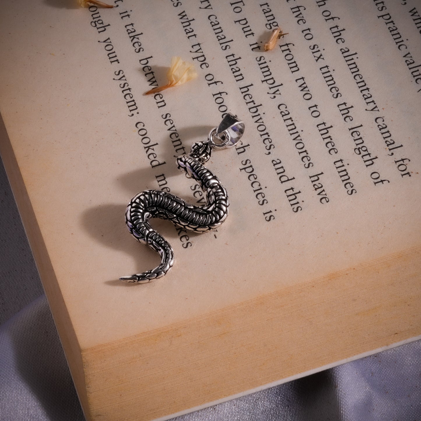 'The Serpent' Silver Pendant