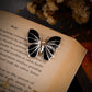 Smoky Winged Butterfly Silver Pendant