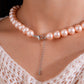 Peaches And Pink Pearl Necklace Set