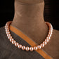 Peaches And Pink Pearl Necklace Set