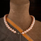 Peaches And Pink Pearl Necklace Set