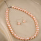 Peaches And Pink Pearl Necklace Set