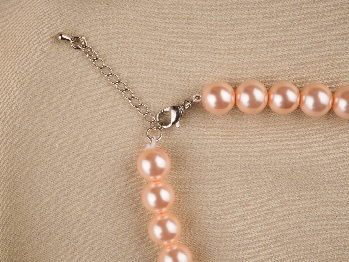 Peaches And Pink Pearl Necklace Set