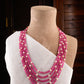 Ruby Red And Pearls Necklace