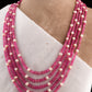 Ruby Red And Pearls Necklace