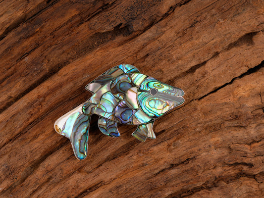 Abalone Machali Silver Pendant Cum Brooch