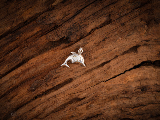 Gomati Chakra Silver Dolphin Pendant