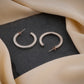 Open Round Silver Hoops