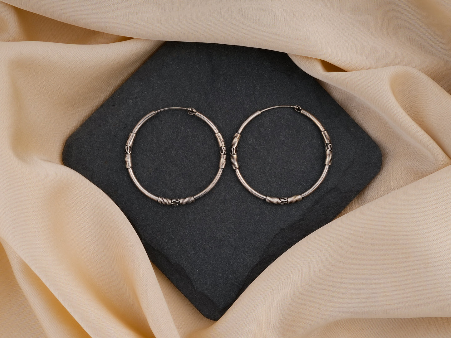 Silver Hoops(5)