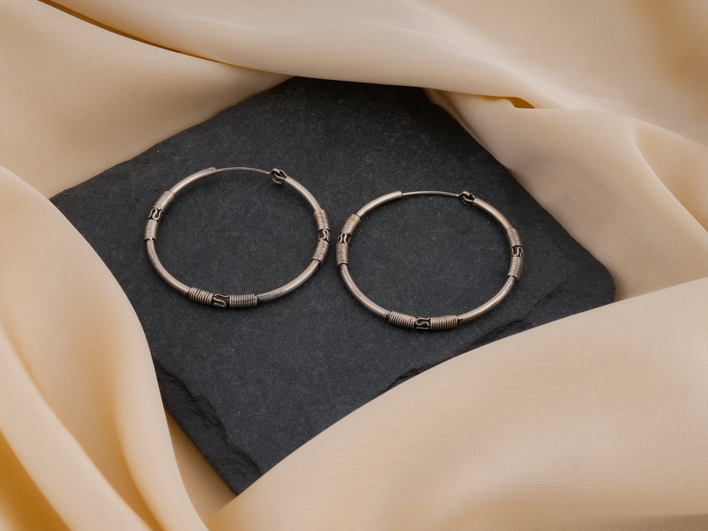 Silver Hoops(5)