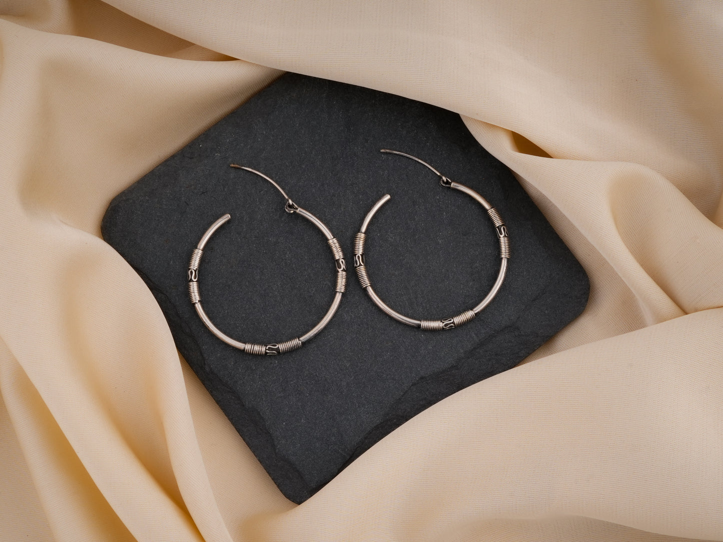 Silver Hoops(5)