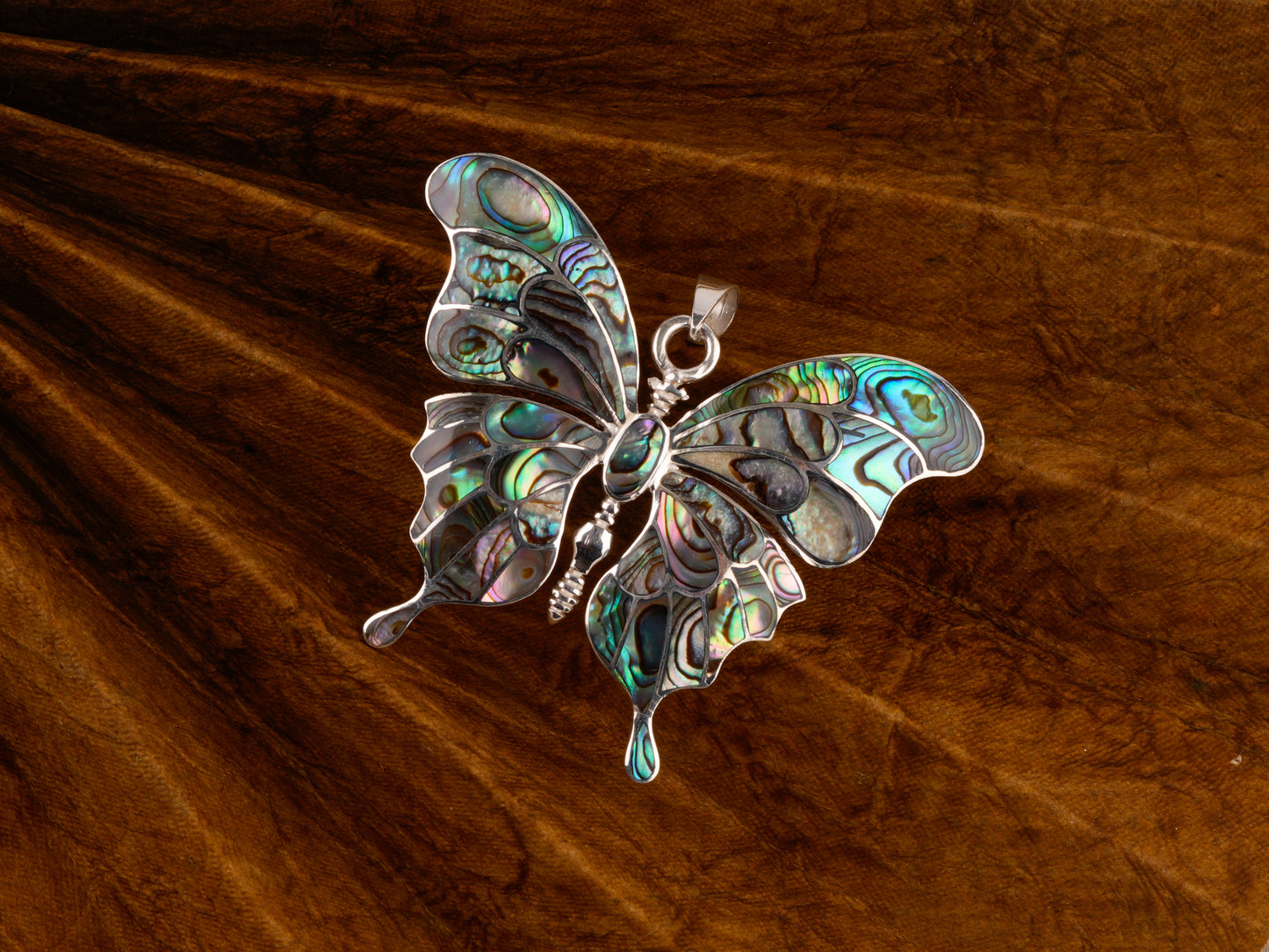 Oriental Abalone Butterfly Pendant