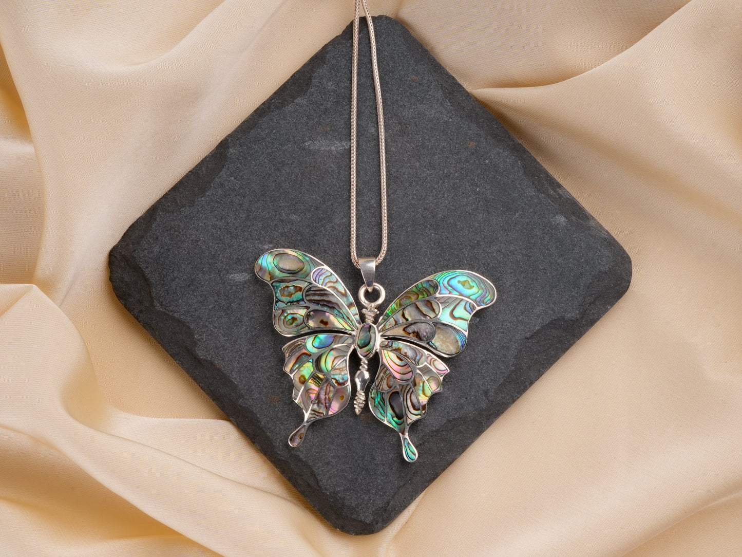 Oriental Abalone Butterfly Pendant