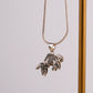 Fish In Action Silver Pendant