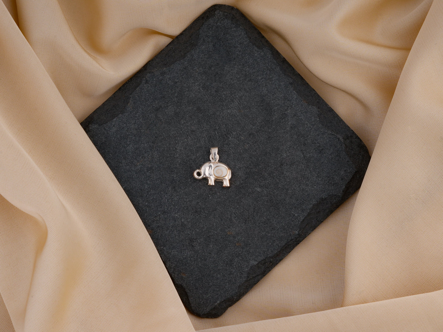 The Sacred Gomati Silver Elephant Pendant