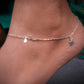 Starlit Strands Silver Anklets