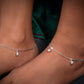 Chic Stars Silver Anklet