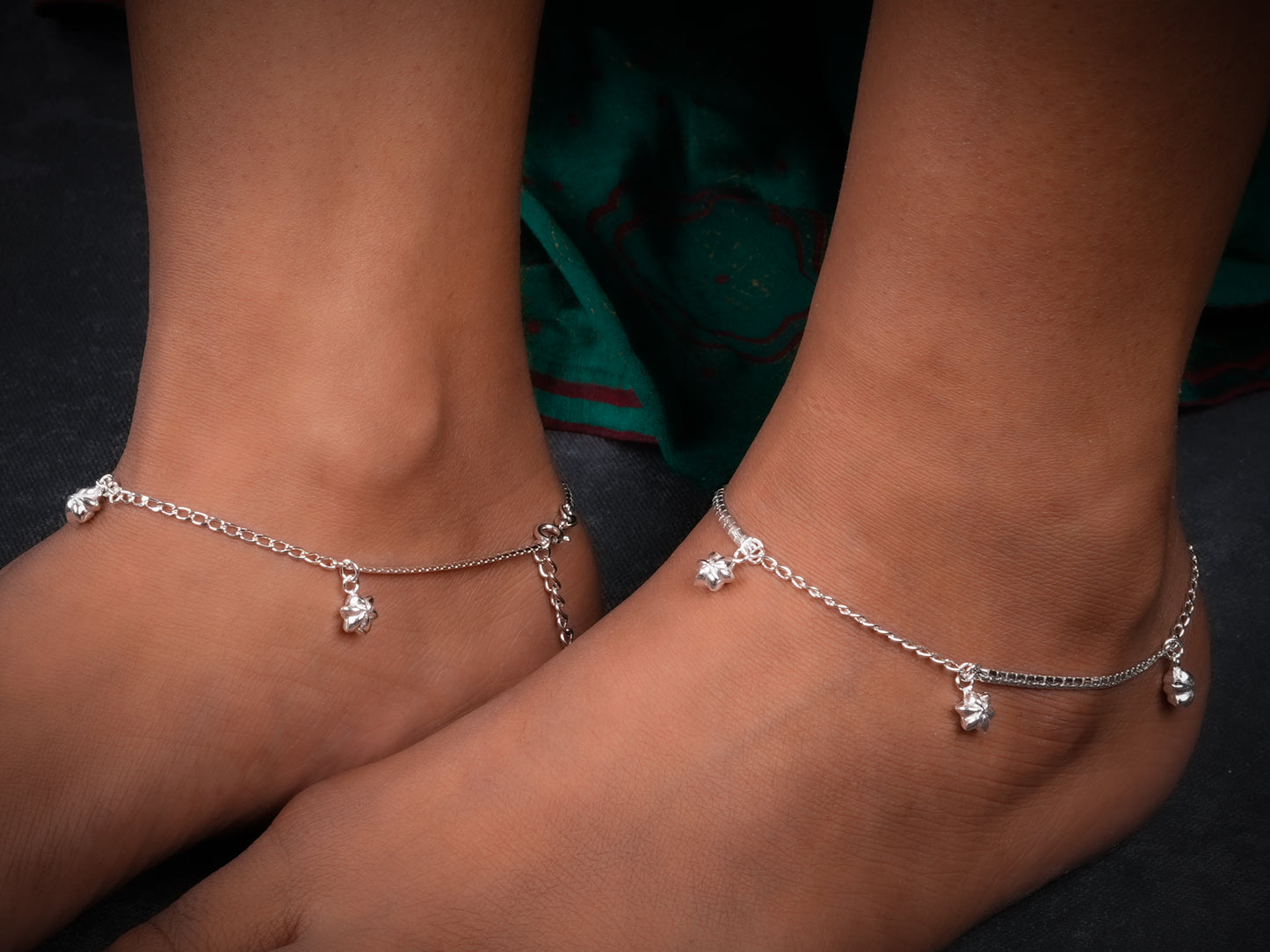 Chic Stars Silver Anklet