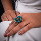 Uncut Apatite Flower Ring