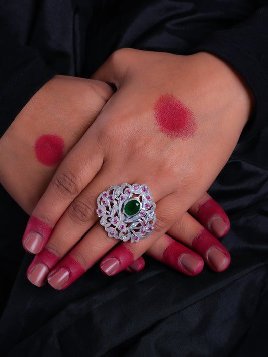 Noorie Purani Dilli Silver Ring