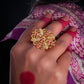 Gulbahar Purani Dilli Gold Plated Silver Ring