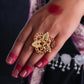 Purani Dillli Gold Plated Silver Ring (1)