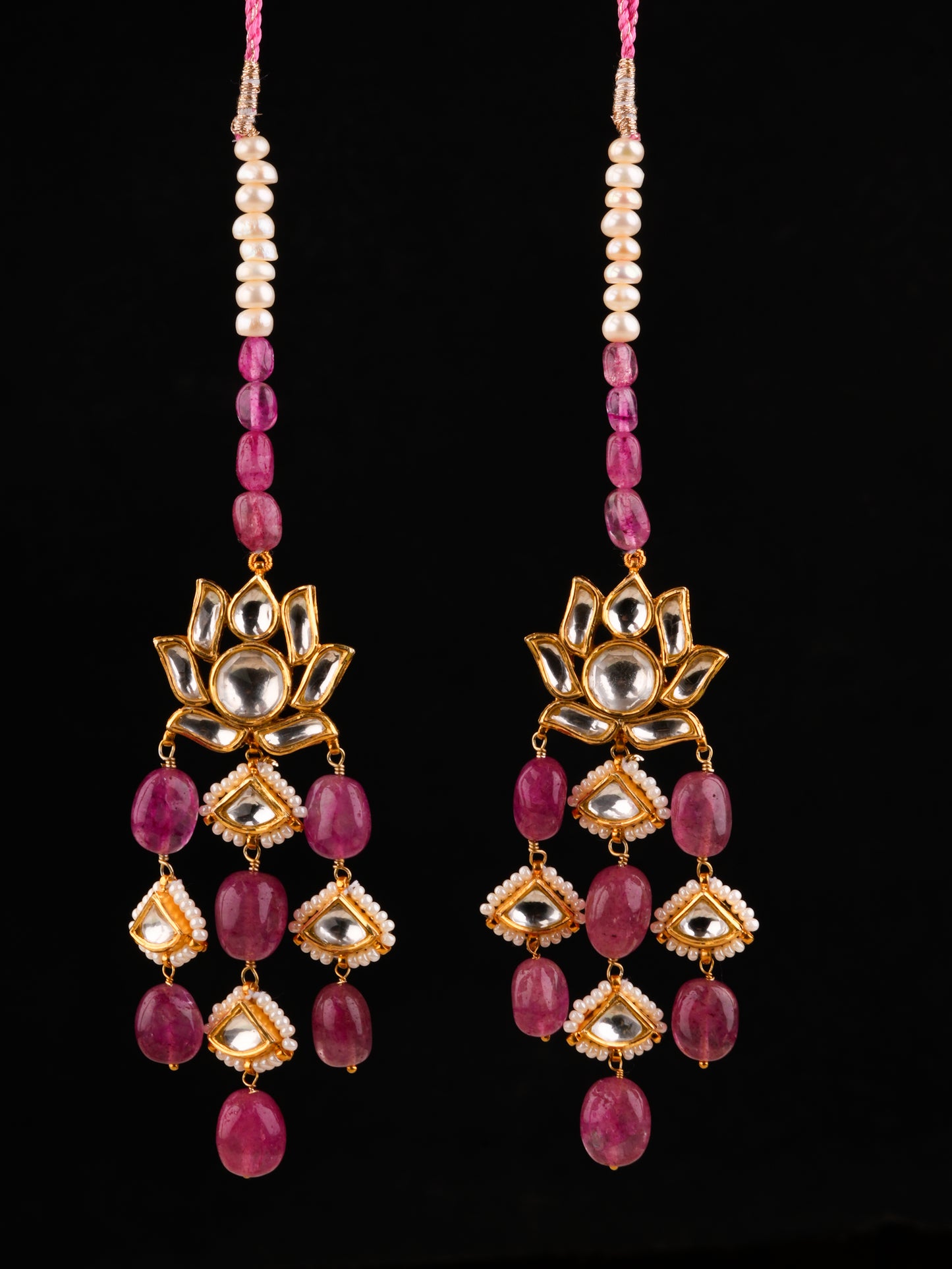 Lotus Kundan Designer Necklace Set