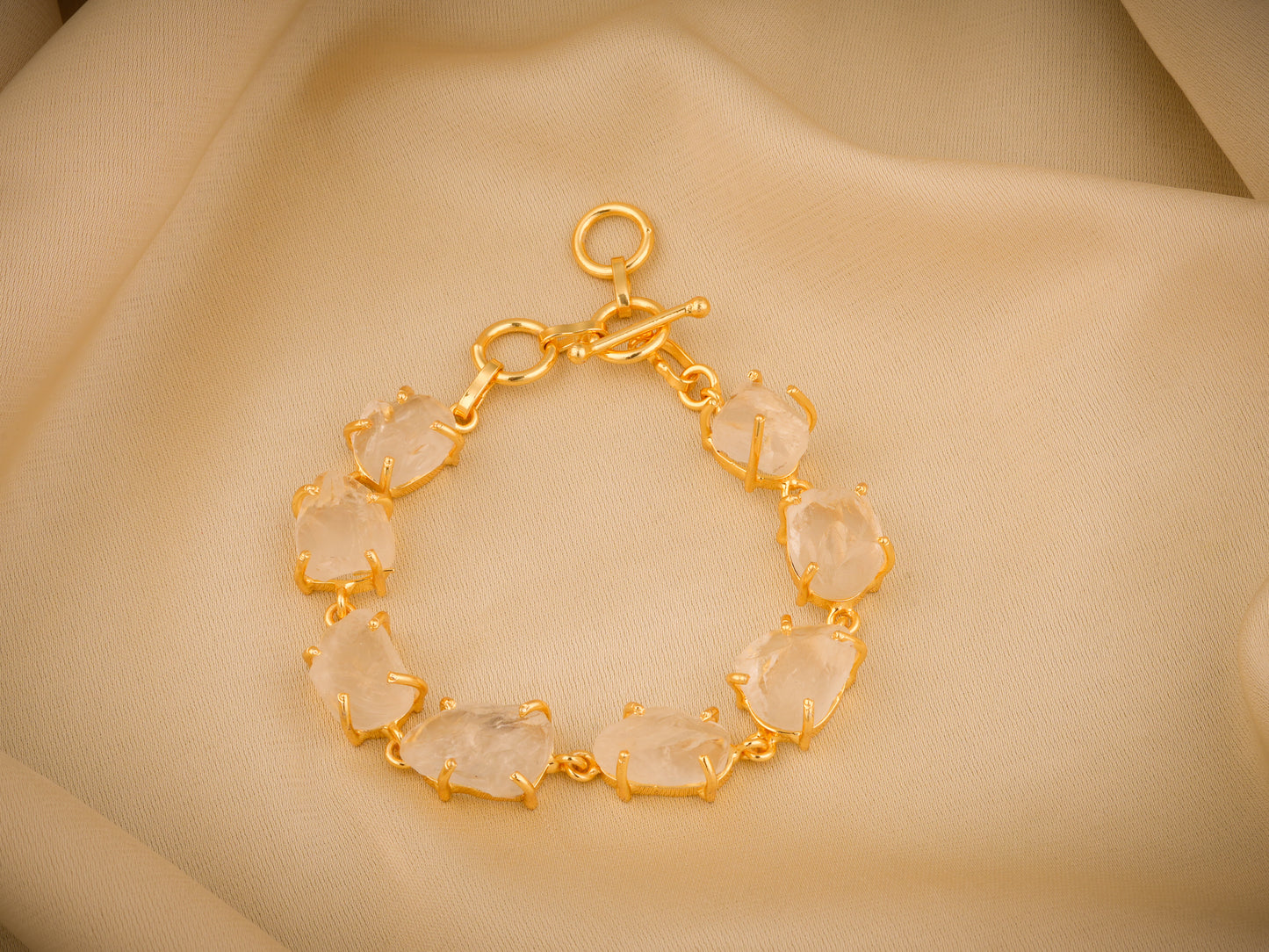 Uncut Quartz Bracelet