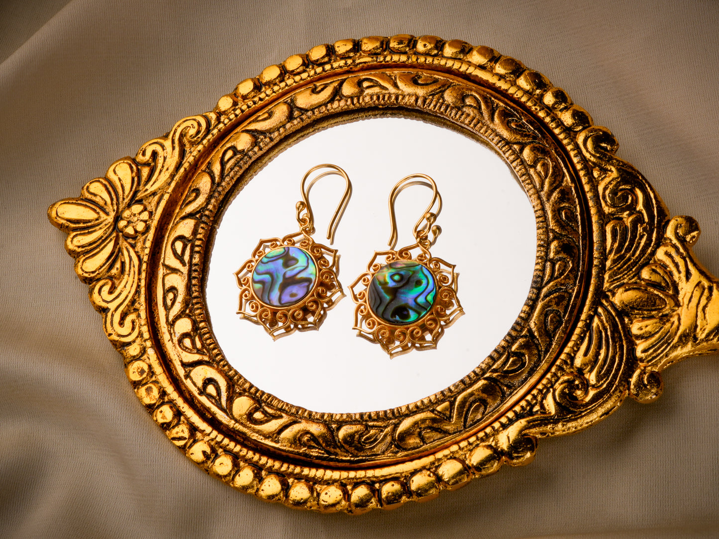 Exotic Sands  Abalone Earrings