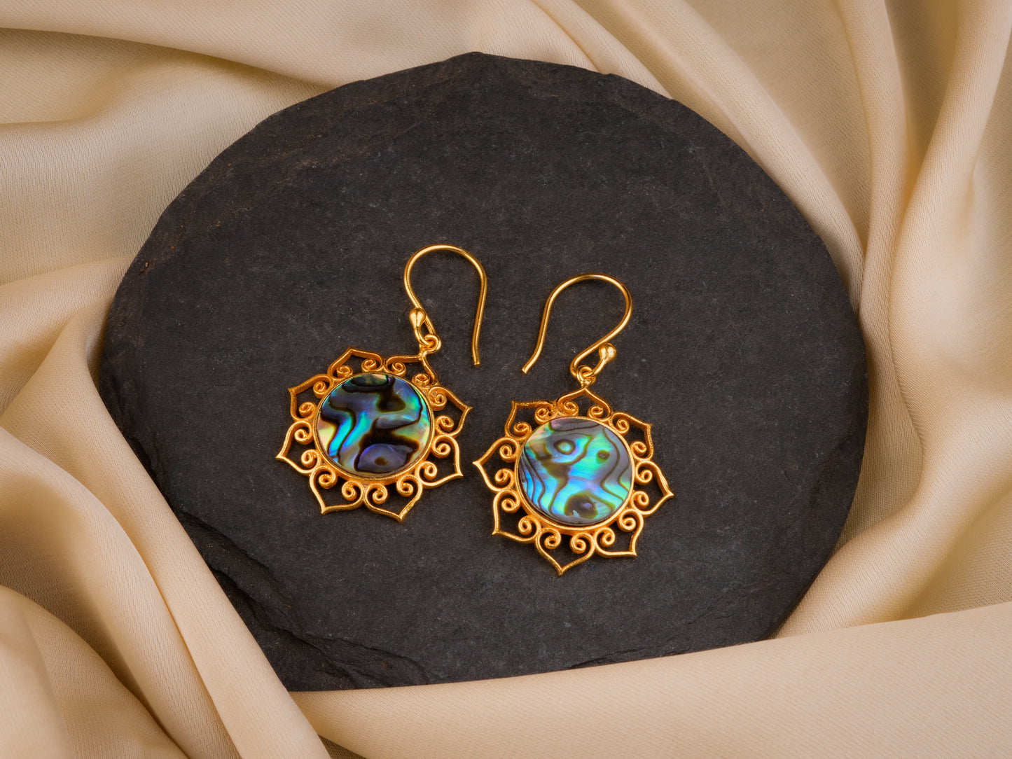 Exotic Sands  Abalone Earrings