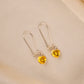 Sunny Yellow Heart Drop Dangler