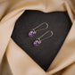 Amethyst Heart Drop Danglers