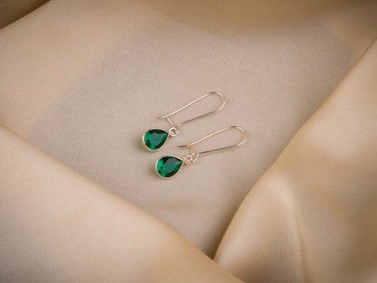 Emerald Green Drop Danglers