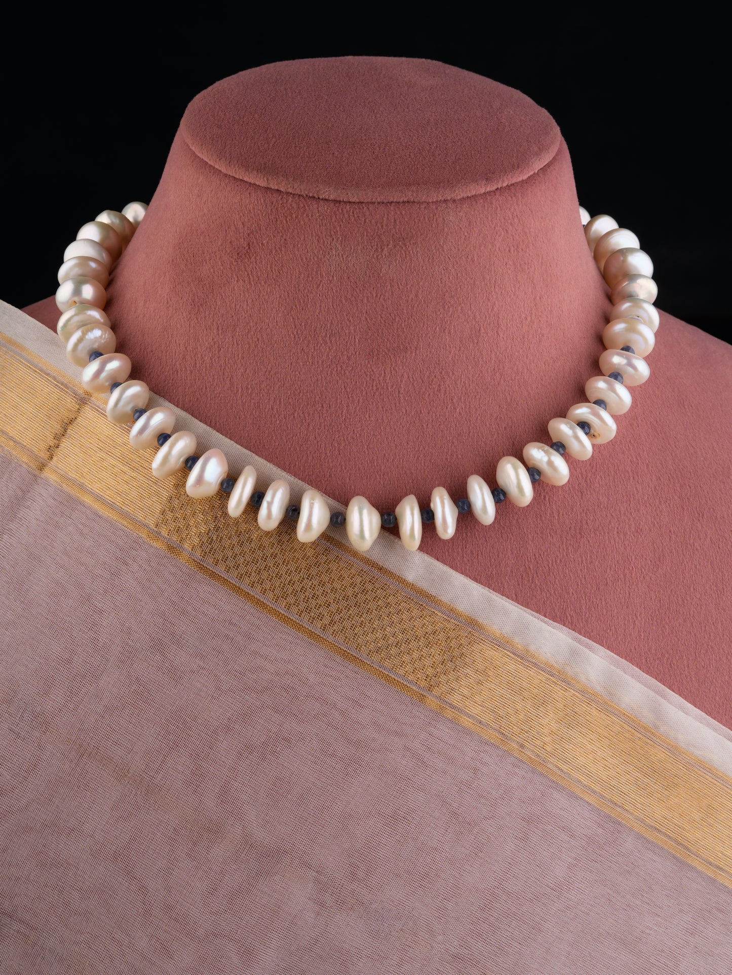 Freshwater Pearls And Iolite Necklace