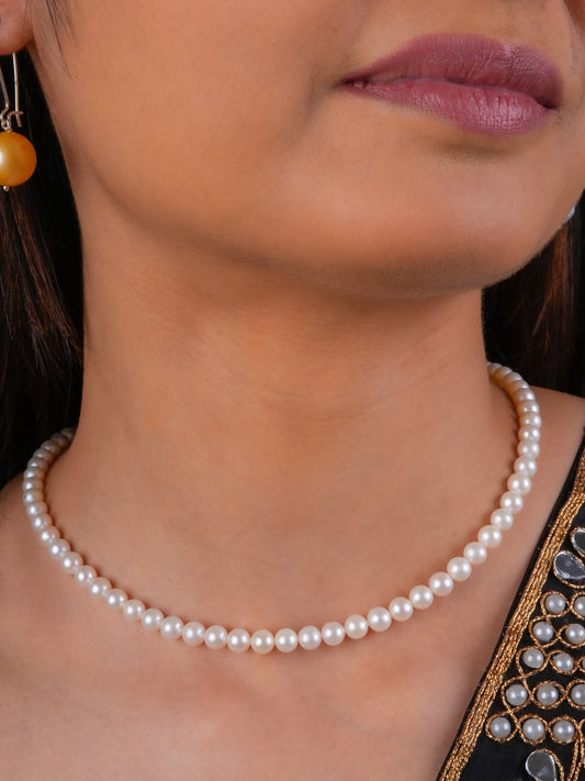 Classic Round Pearl Necklace(6 mm)